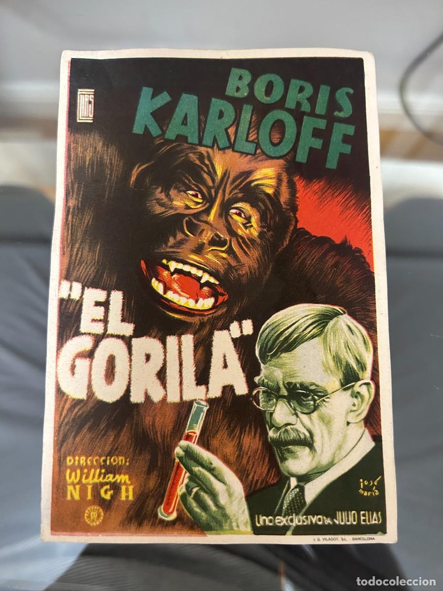  Flyers Publicitaires de films Anciens: &ordm;754 el gorila buen estado con publicidad