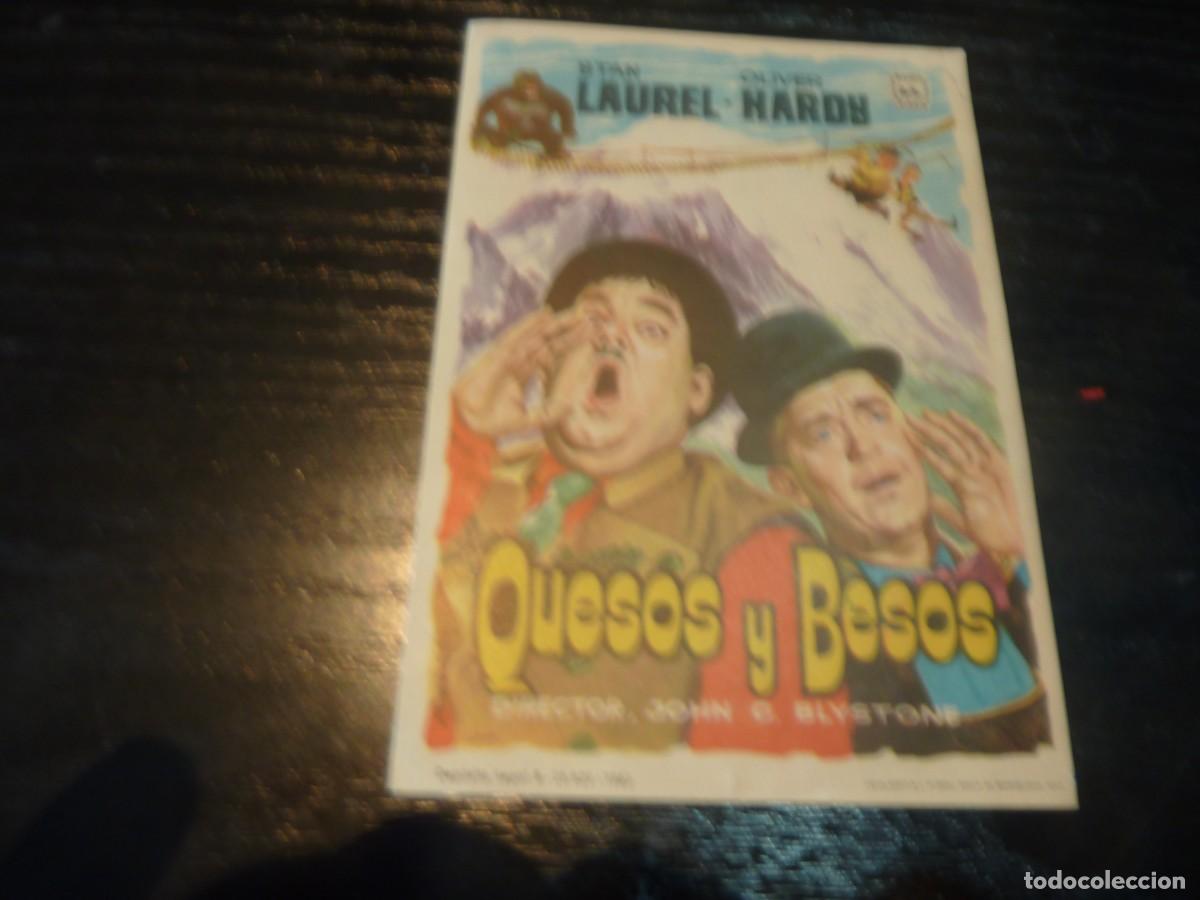 Cine: Folleto de cine QUESOS Y BESOS con publicidad