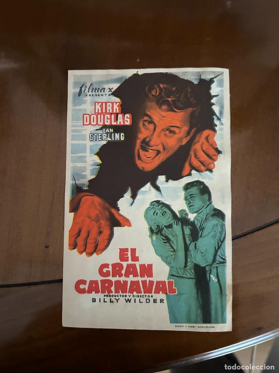 Folhetos de m&atilde;o de filmes antigos de cinema: &ordm;758 el gran carnaval cine monterrosa reus con publicidad buen estado