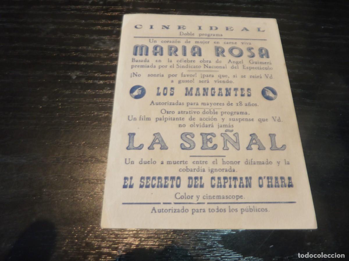 Cine: Folleto de cine LA SE&Ntilde;AL con publicidad - Foto 2