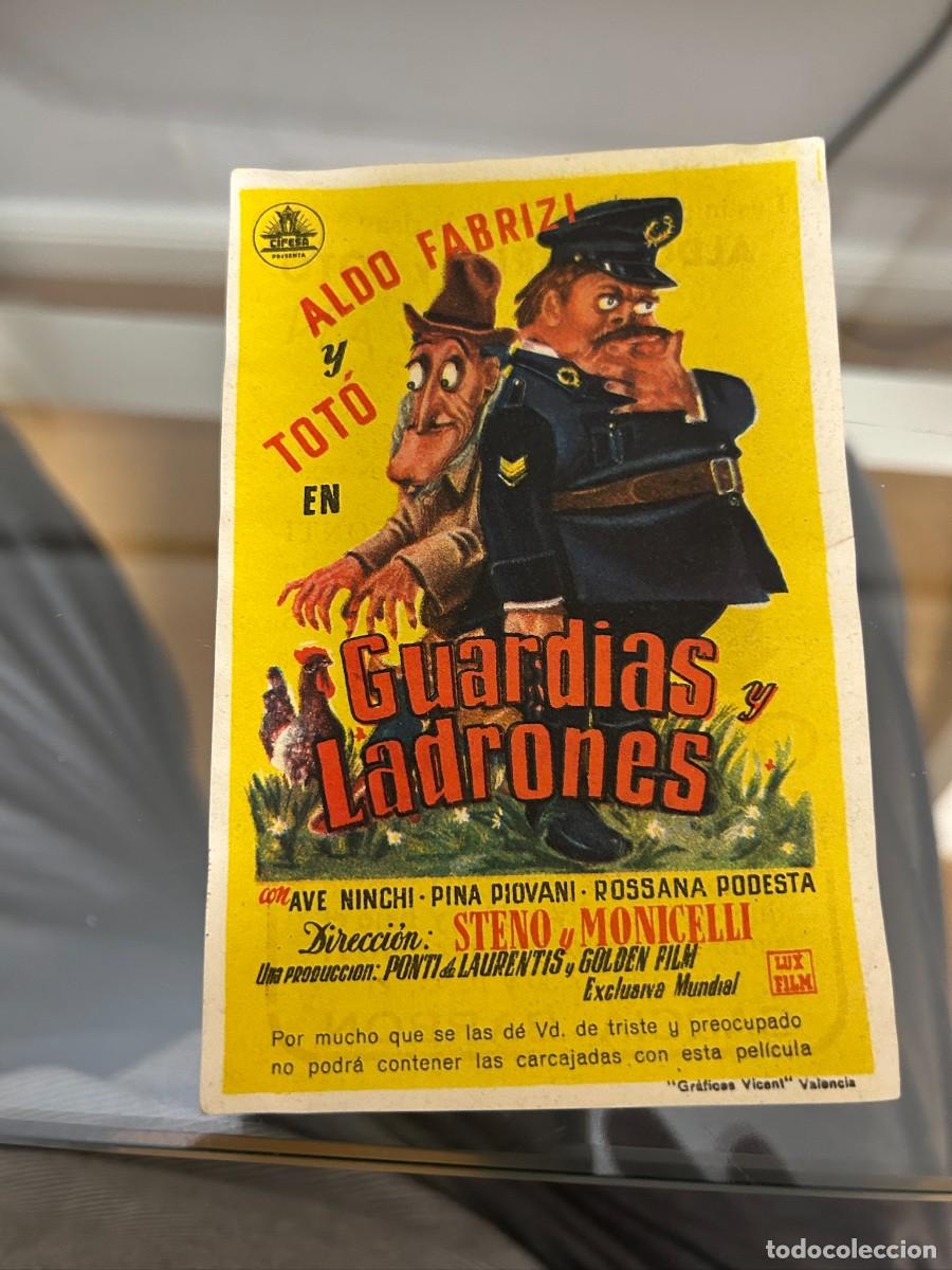  Foglietti di film di film antichi di cinema: &ordm;778 guardias y ladrones cine garcia barbon vigo con publicidad buen estado