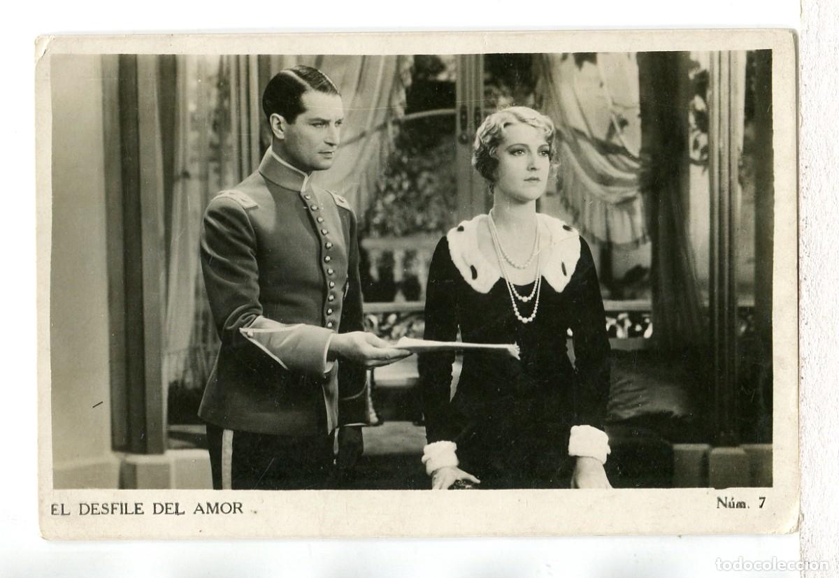  Foglietti di film di film antichi di cinema: EL DESFILE DEL AMOR, con Maurice Chevalier. POSTAL.
