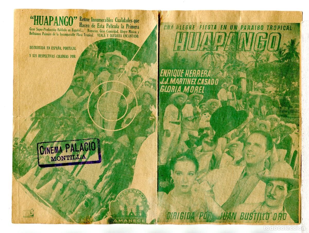  Foglietti di film di film antichi di cinema: HUAPANGO, con Enrique Herrera.