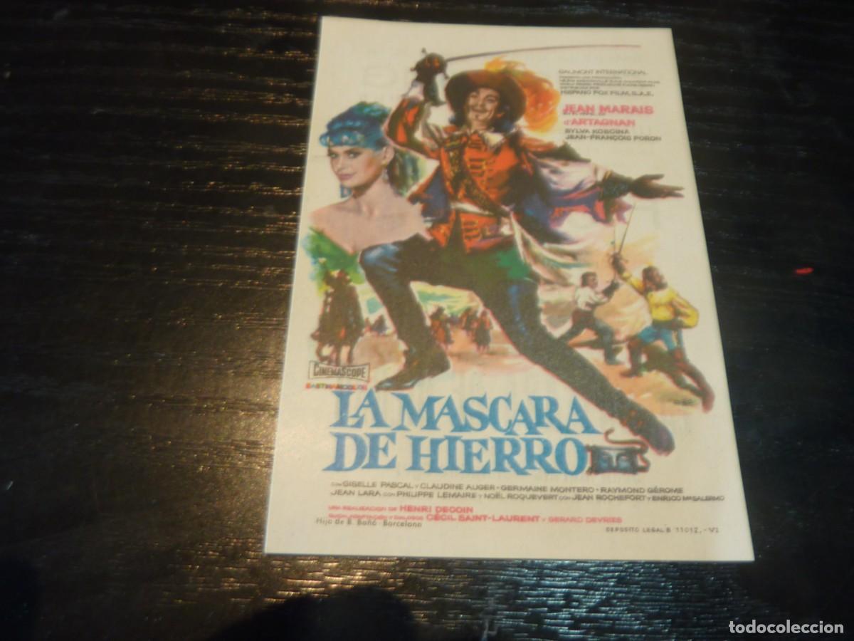  Flyers Publicitaires de films Anciens: Folleto de cine LA MASCARA DE HIERRO con publicidad