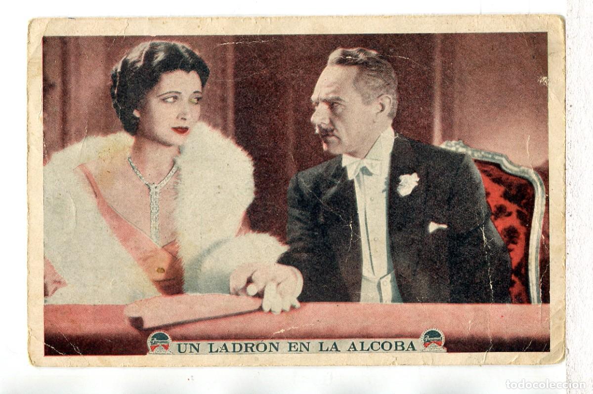 Folhetos de m&atilde;o de filmes antigos de cinema: UN LADR&Oacute;N EN LA ALCOBA, con Miriam Hopkins.