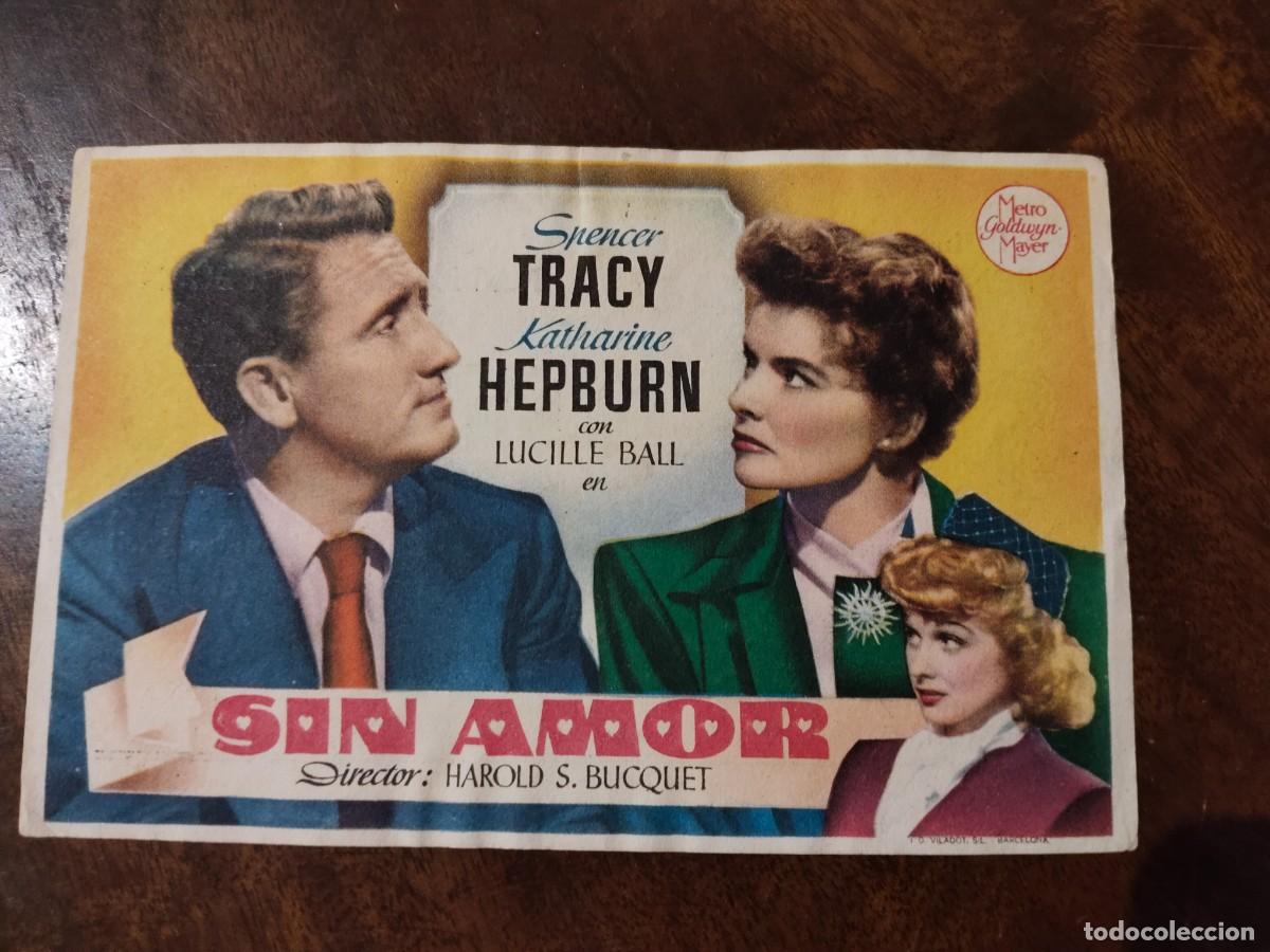 Cinema: Sin Amor. Spencer Tracy y Katharine Hepburn. Cine Mora.