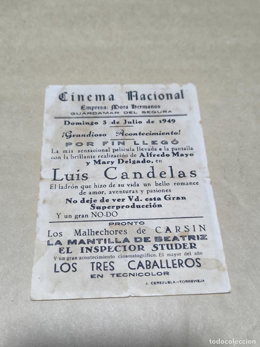 Cine: Antiguo Folleto de Mano de Cine / Programa de Mano Original - Foto 2