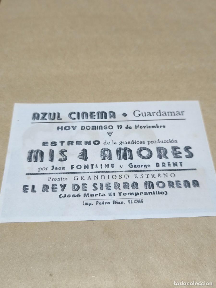 Cine: Antiguo Folleto de Mano de Cine / Programa de Mano Original - Foto 2