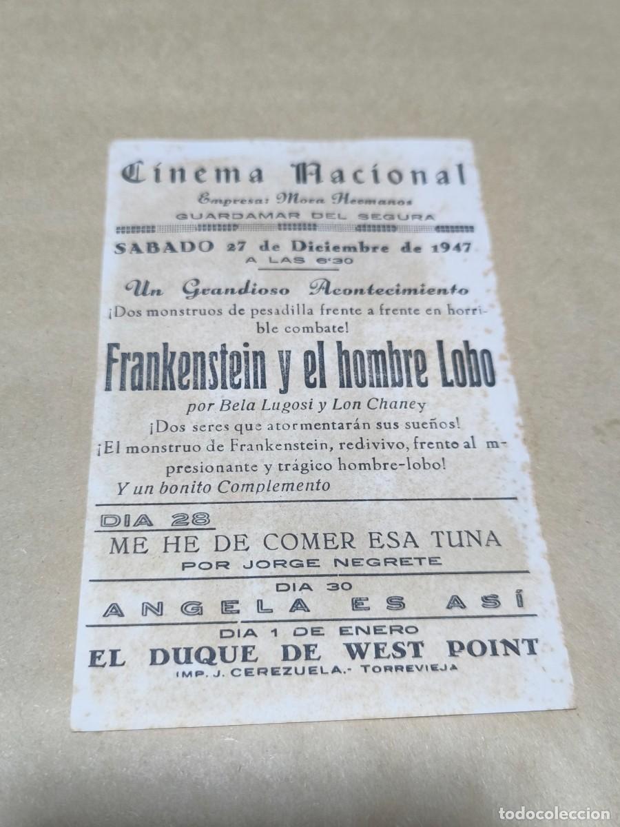 Cine: Antiguo Folleto de Mano de Cine / Programa de Mano Original - Foto 2