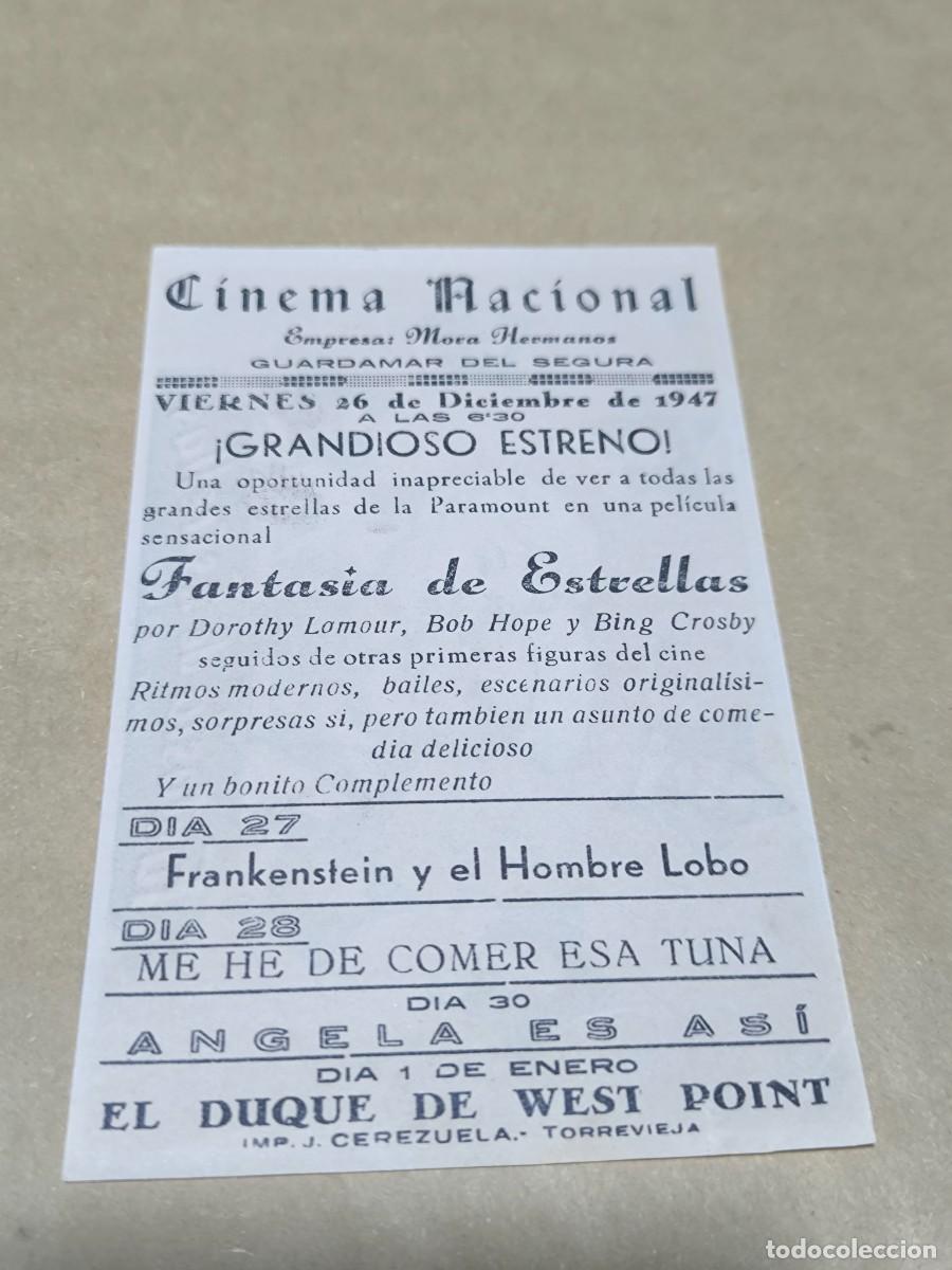 Cine: Antiguo Folleto de Mano de Cine / Programa de Mano Original - Foto 2