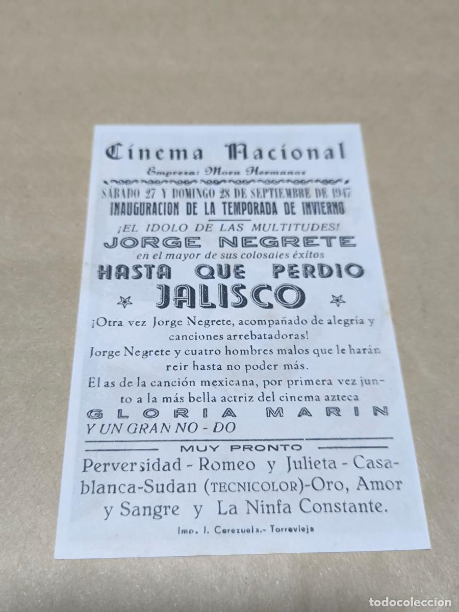 Cine: Antiguo Folleto de Mano de Cine / Programa de Mano Original - Foto 2