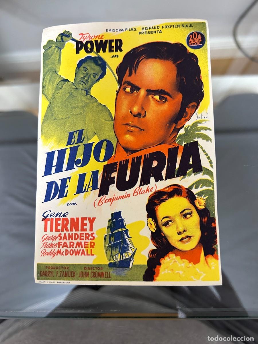 Folhetos de m&atilde;o de filmes antigos de cinema: &ordm;815 EL HIJO DE LA FURIA SIN PUBLICIDAD BUEN ESTADO
