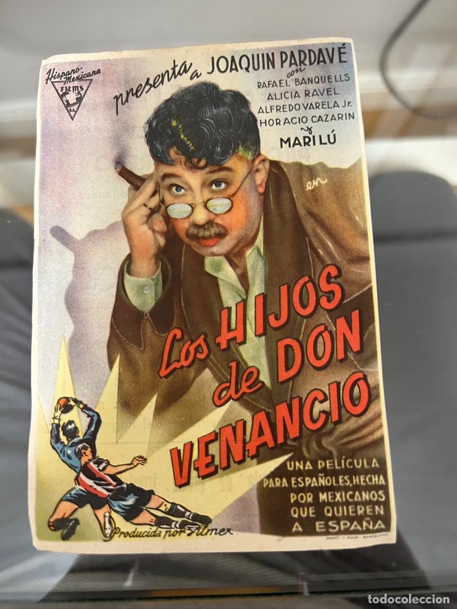 Cine: &ordm;822 LOS HIJOS DE DON VENANCIO CINEMA ELISEOS ZARAGOZA BUEN ESTADO CON PUBLICIDAD