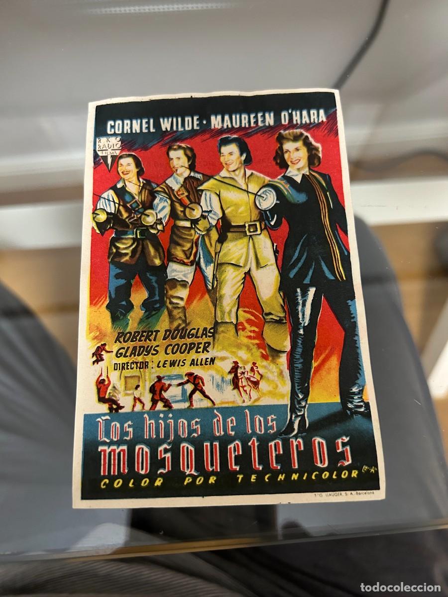 Cine: &ordm;825 LOS HIJOS DE LOS MOSQUETEROS CINE MONTERROSA REUS CON PUBLICIDAD BUEN ESTADO
