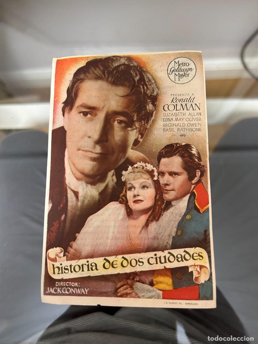 Cine: &ordm;827 HISTORIA DE DOS CIUDADES CINEMA CIRCULO CAPELLADES CON PUBLICIDAD BUEN ESTADO