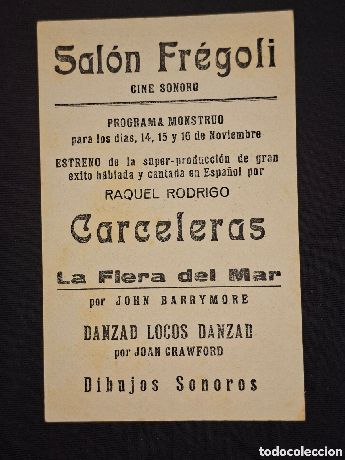 Cine: Programa de cine (papel rigido)CARCELERAS / CITC1 - Foto 2