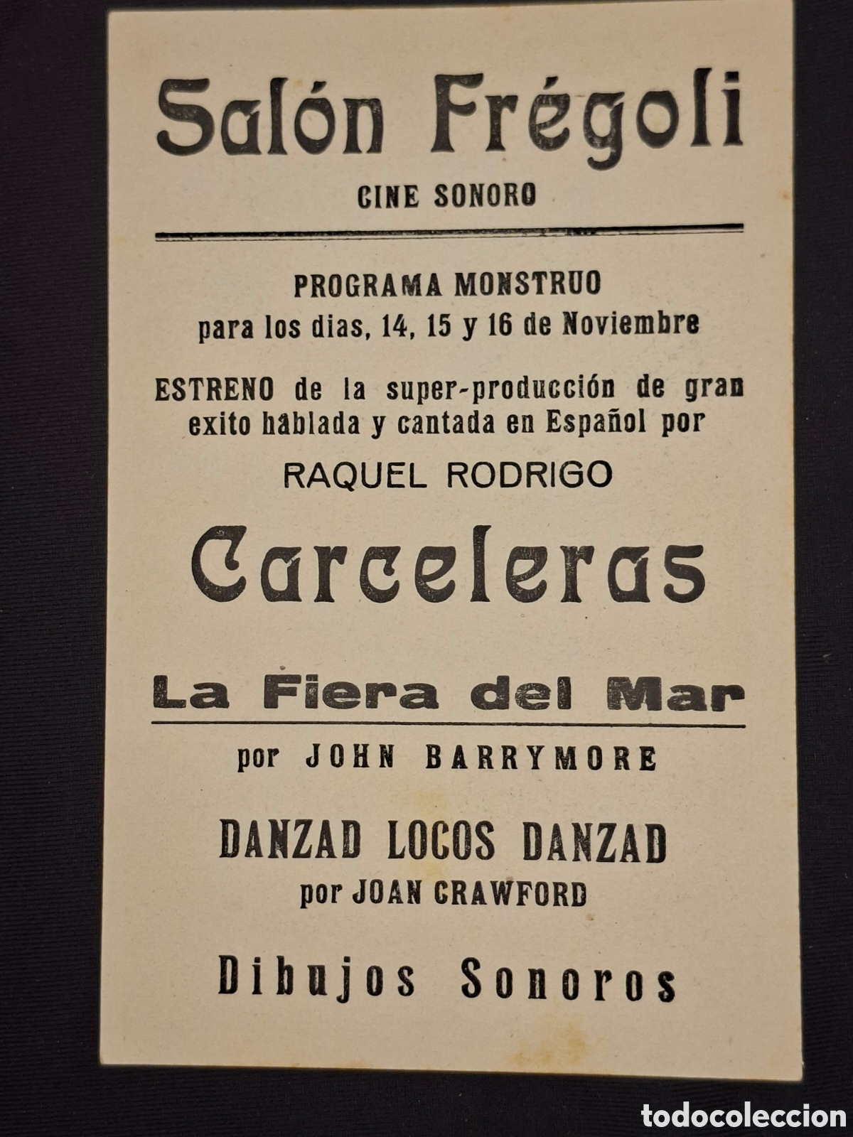 Cine: Programa de cine (papel rigido)CARCELERAS / CITC1 - Foto 2