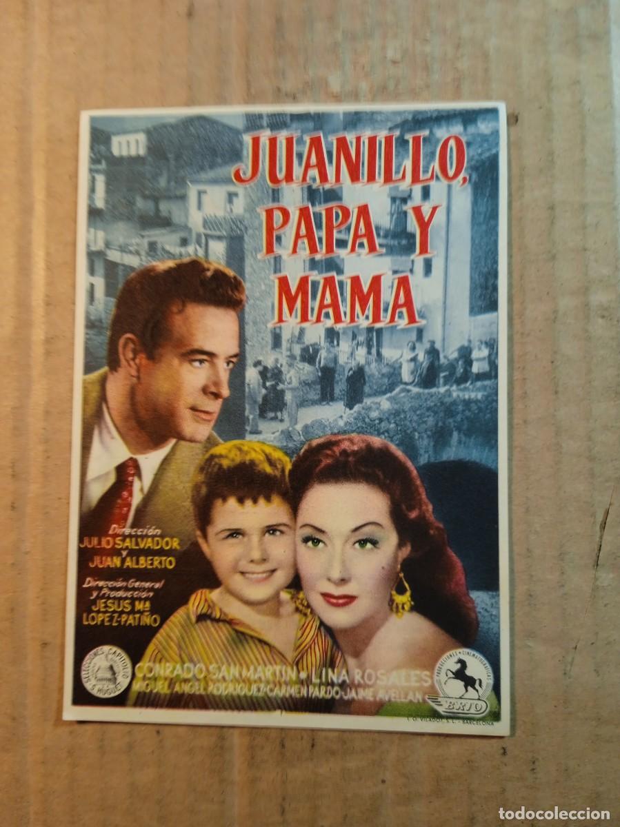  Foglietti di film di film antichi di cinema: FOLLETO DE MANO CON PUBLICIDAD JUANILLO PAPA Y MAMA