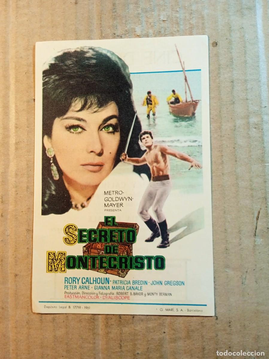  Flyers Publicitaires de films Anciens: FOLLETO DE MANO CON PUBLICIDAD EL SECRETO DE MONTECRISTO