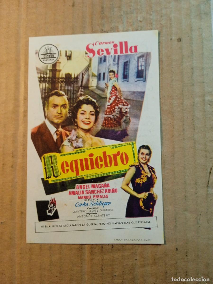  Flyers Publicitaires de films Anciens: FOLLETO DE MANO CON PUBLICIDAD REQUIEBRO