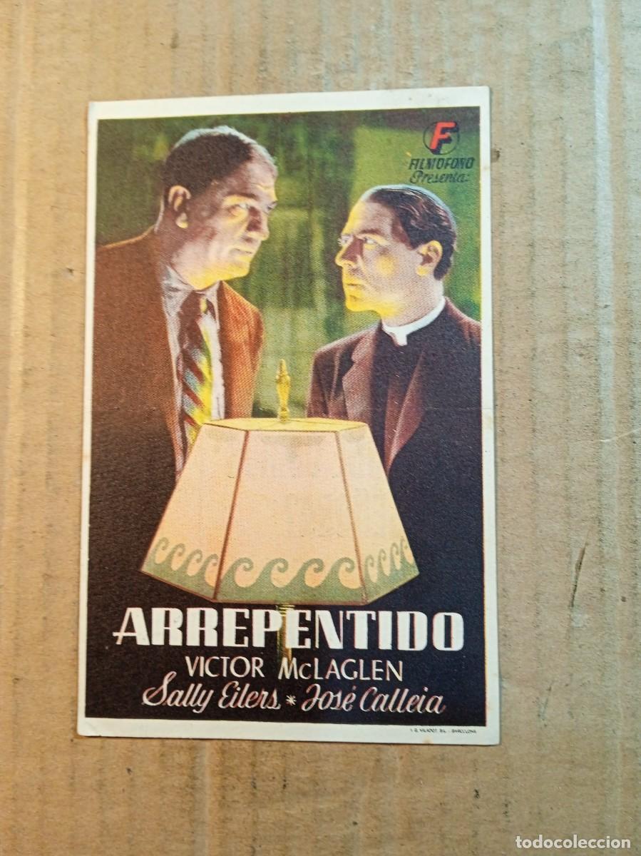 Kino: FOLLETO DE MANO CON PUBLICIDAD ARREPENTIDO