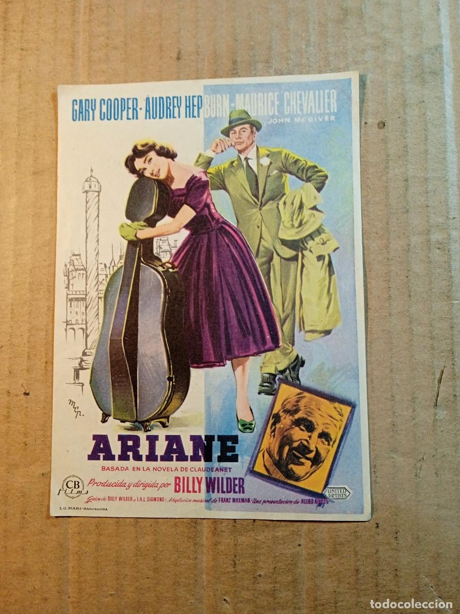 Kino: FOLLETO DE MANO CON PUBLICIDAD ARIANE
