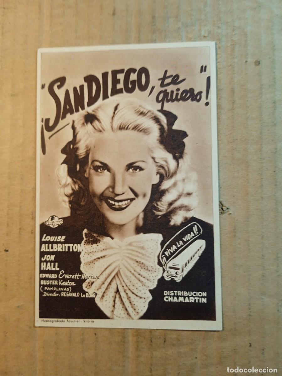 Kino: FOLLETO DE MANO CON PUBLICIDAD SAN DIEGO TE QUIERO