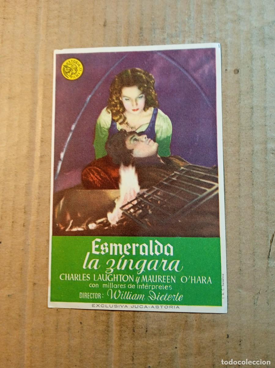 Kino: FOLLETO DE MANO CON PUBLICIDAD ESMERALDA LA Z&Iacute;NGARA