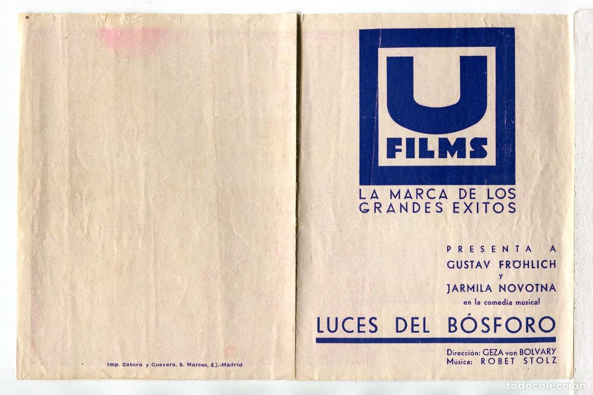 Cinema: LUCES DE B&Oacute;SFORO, con Gustav Fr&ouml;hlich.