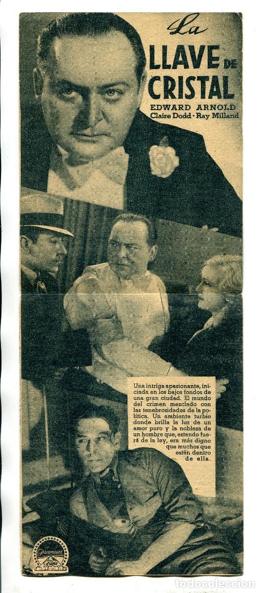 Cine: LA LLAVE DE CRISTAL, con George Raft. - Foto 2