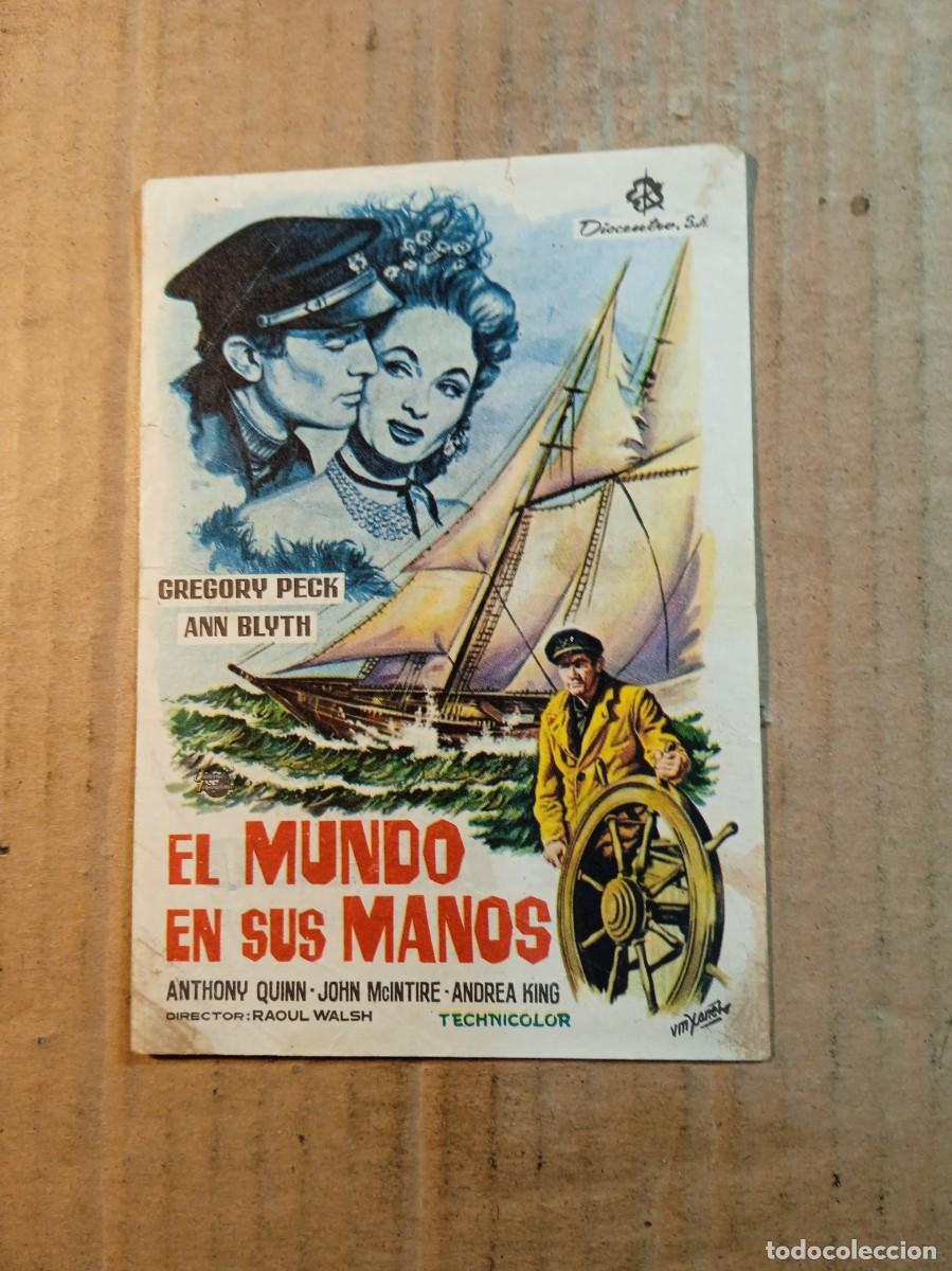  Flyers Publicitaires de films Anciens: FOLLETO DE MANO CON PUBLICIDAD EL MUNDO EN SUS MANOS