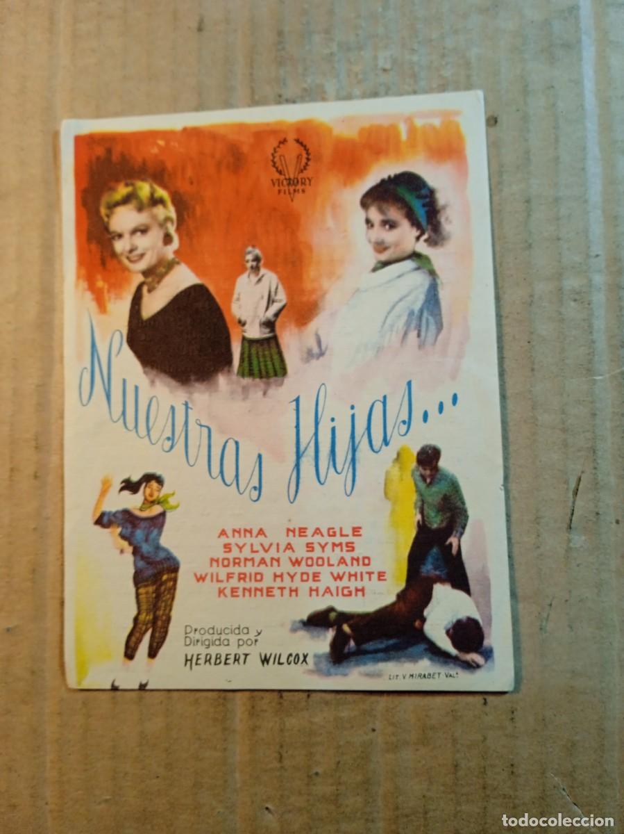 Kino: FOLLETO DE MANO CON PUBLICIDAD NUESTRAS HIJAS...