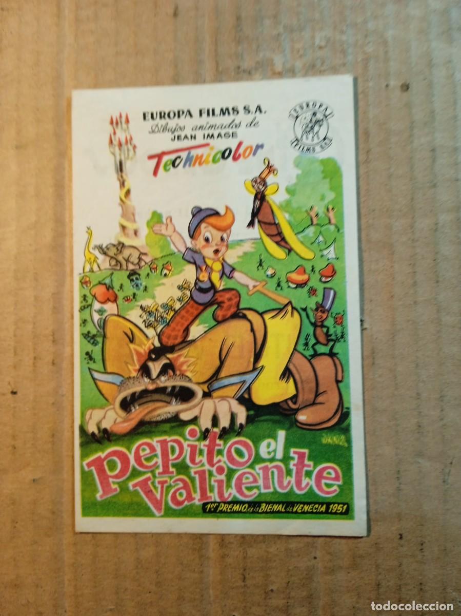Cine: FOLLETO DE MANO CON PUBLICIDAD PEPITO EL VALIENTE