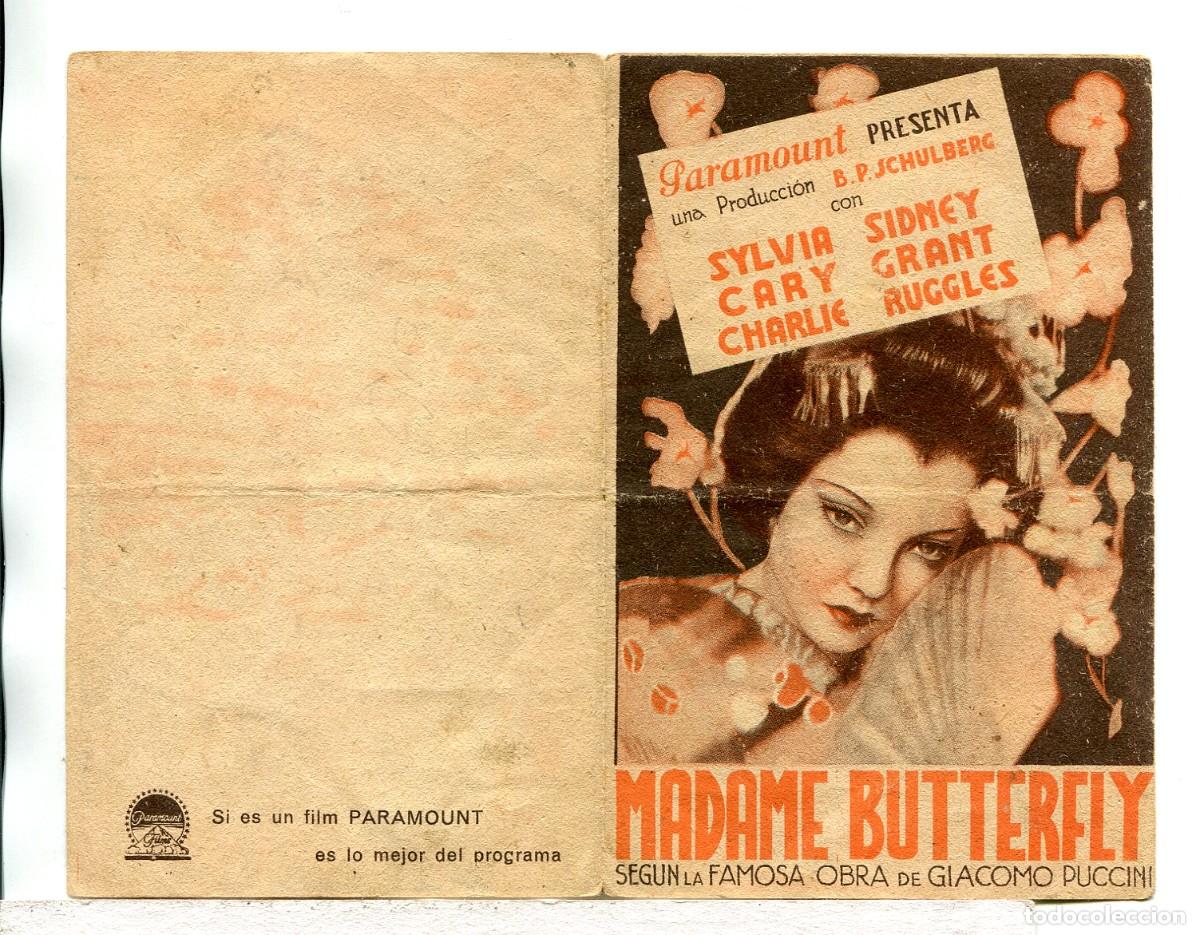  Flyers Publicitaires de films Anciens: MADAME BUTTERFLY, con Sylvia Sidney.