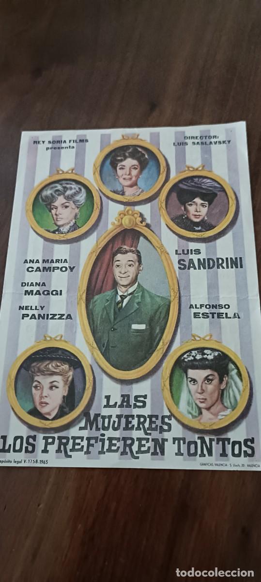 Kino: Las mujeres los prefieren tontos.Folleto de mano