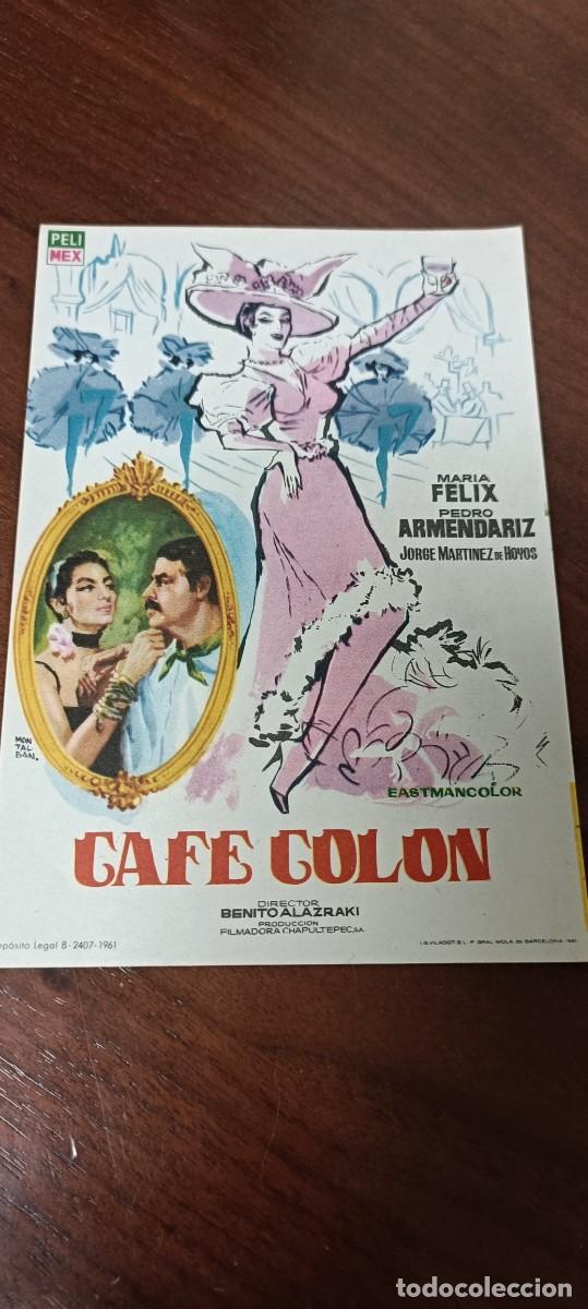 Cine: Caf&eacute; Col&oacute;n.Folleto de mano.