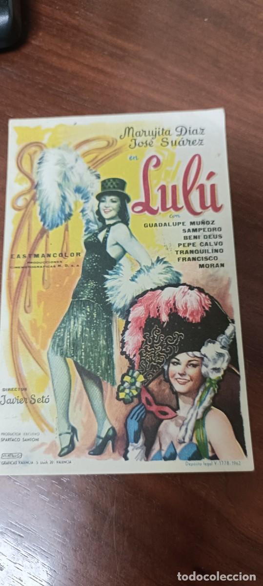 Cine: lul&uacute;.Folleto de mano.