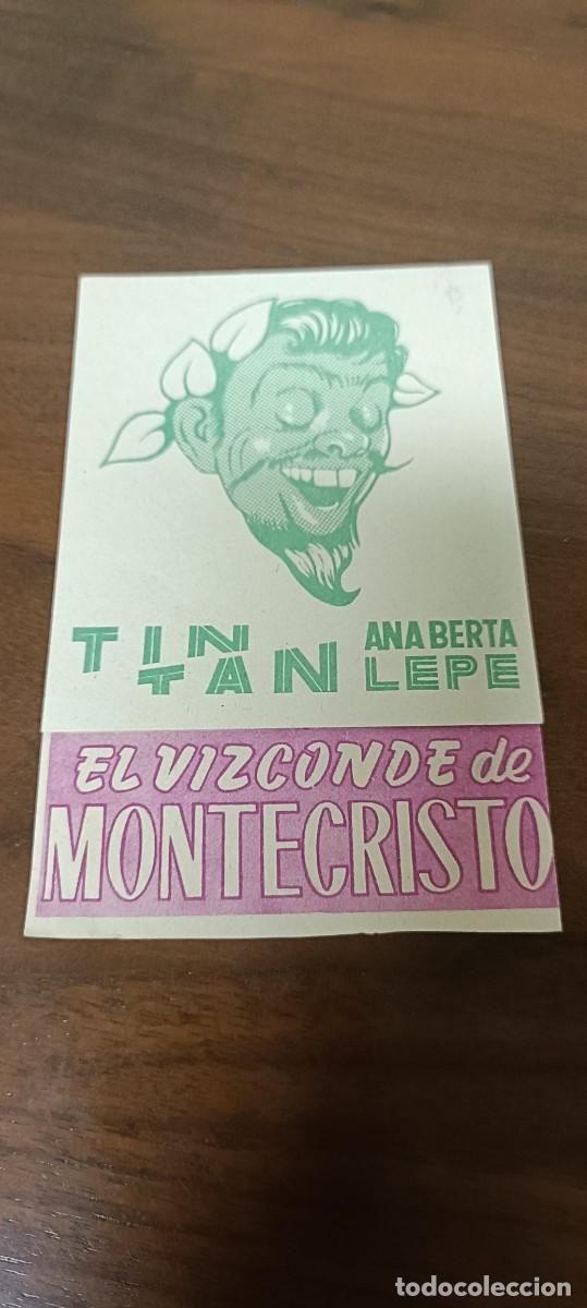 Kino: El vizconde de Montecristo.Folleto de mano.