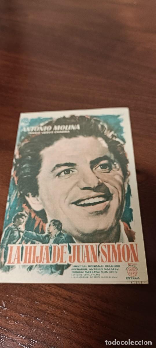 Folhetos de m&atilde;o de filmes antigos de cinema: La hija de Juan Simon..Folleto de mano.