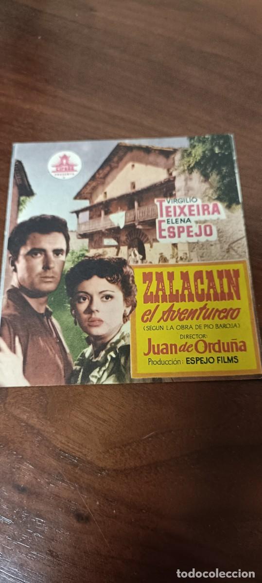 Folhetos de m&atilde;o de filmes antigos de cinema: Zalacain el aventurero.Folleto de mano.