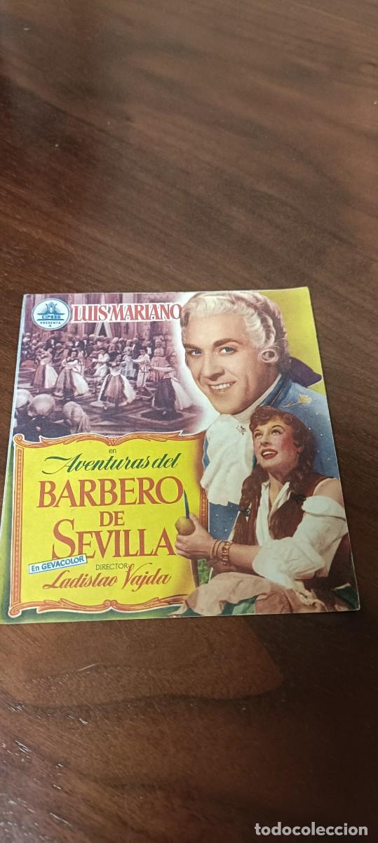  Flyers Publicitaires de films Anciens: Aventuras del barbero de Sevilla.Folleto de mano.