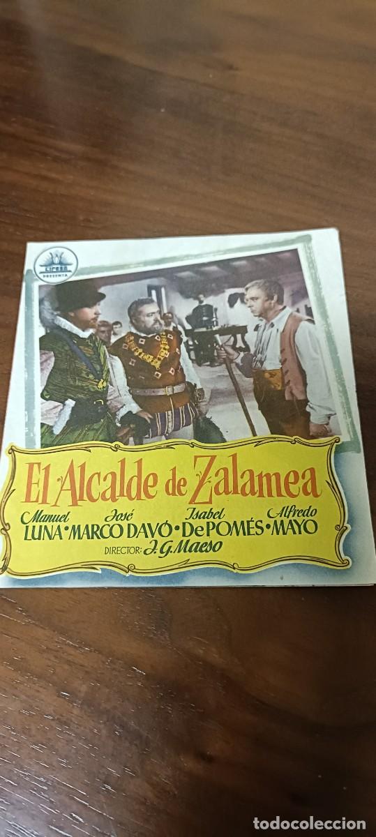 Folhetos de m&atilde;o de filmes antigos de cinema: El alcalde de Zalamea.Folleto de mano.