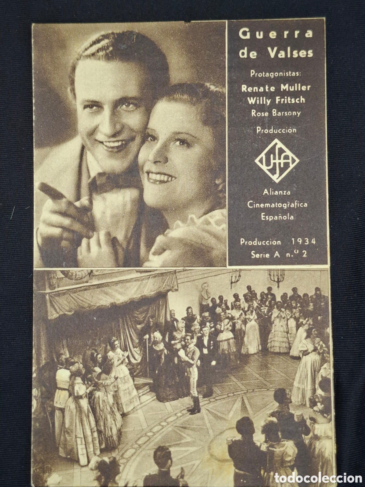 Cine: Folleto de mano Guerra de valses - Renate Muller, Willy Fritsch / CITC1
