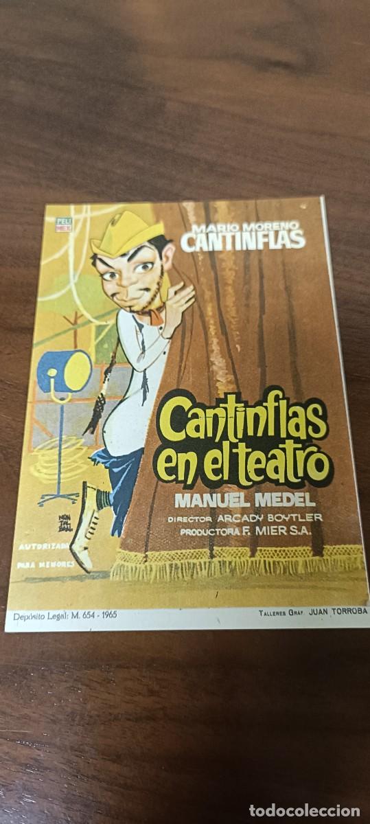 Folhetos de m&atilde;o de filmes antigos de cinema: Cantinflas en el teatro. Folleto de mano.