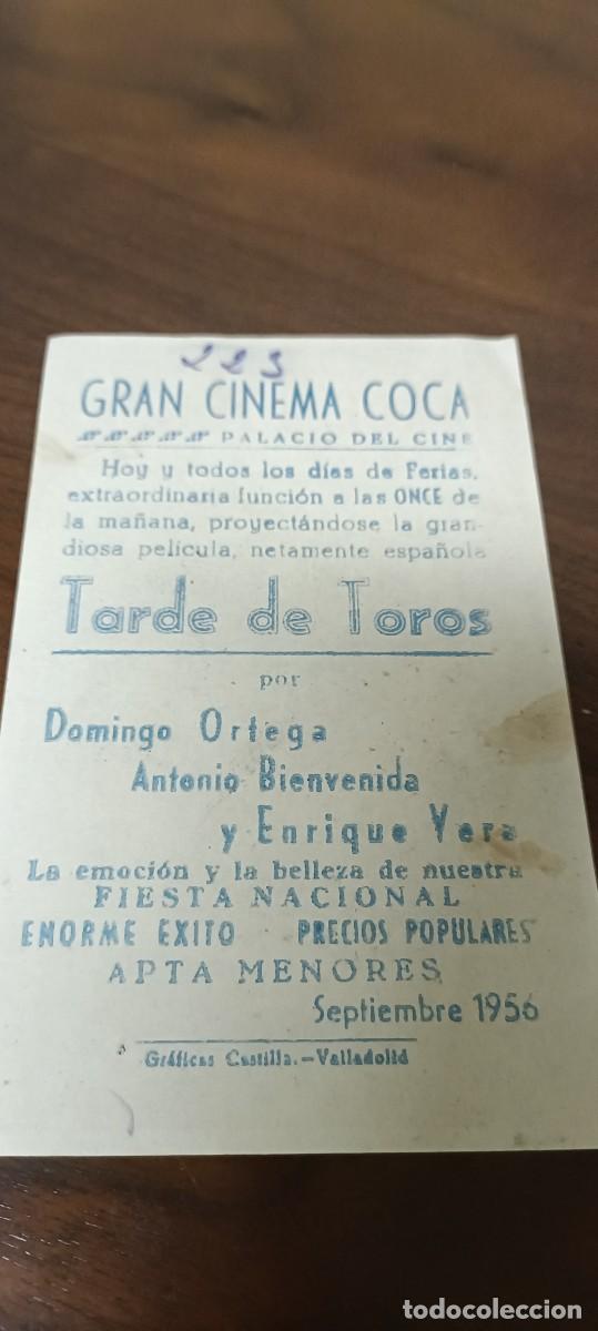 Cine: Tarde de Toros. Folleto de mano. - Foto 2