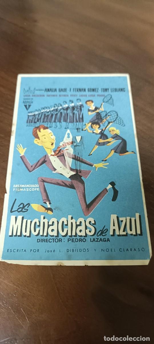 Folhetos de m&atilde;o de filmes antigos de cinema: Las muchachas de azul. Folleto de mano.