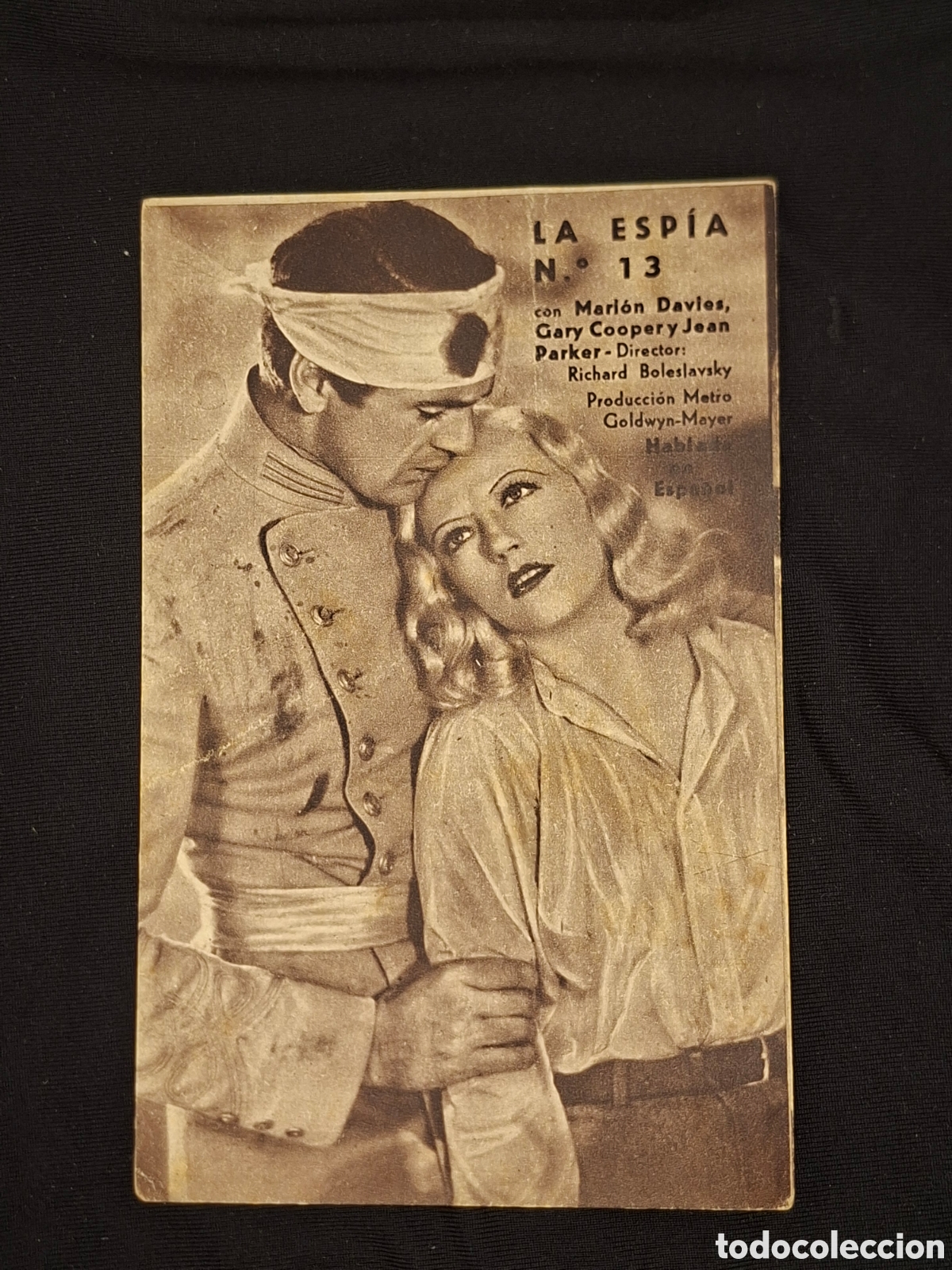  Foglietti di film di film antichi di cinema: LA ESPIA NUMERO 13 PROGRAMA TARJETA MGM GARY COOPER MARION DAVIES JEAN / CITC1