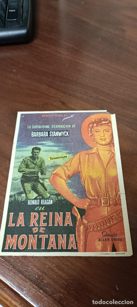 Cine: La reina de Montana. Folleto de mano.