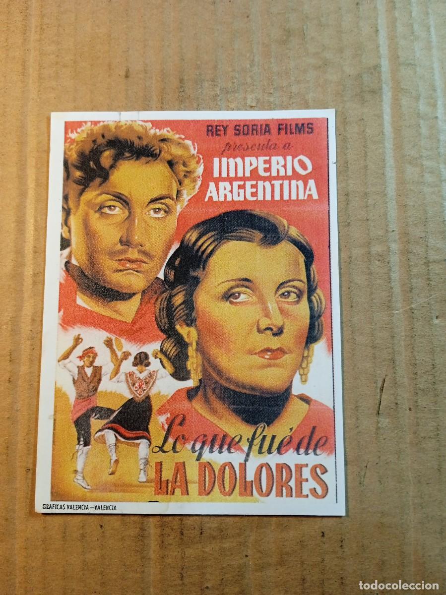 Folhetos de m&atilde;o de filmes antigos de cinema: FOLLETO DE MANO CON PUBLICIDAD LA QUE FUE DE LA DOLORES (FACS&Iacute;MIL)