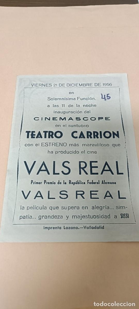 Cine: Vals real . Folleto de mano. - Foto 2